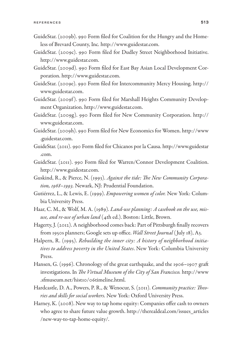 Community Economic Development in Social Work page 513