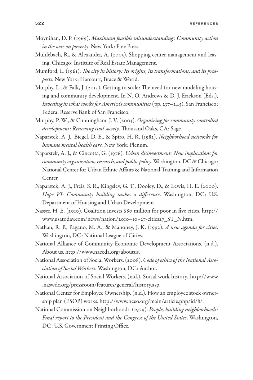 Community Economic Development in Social Work page 522