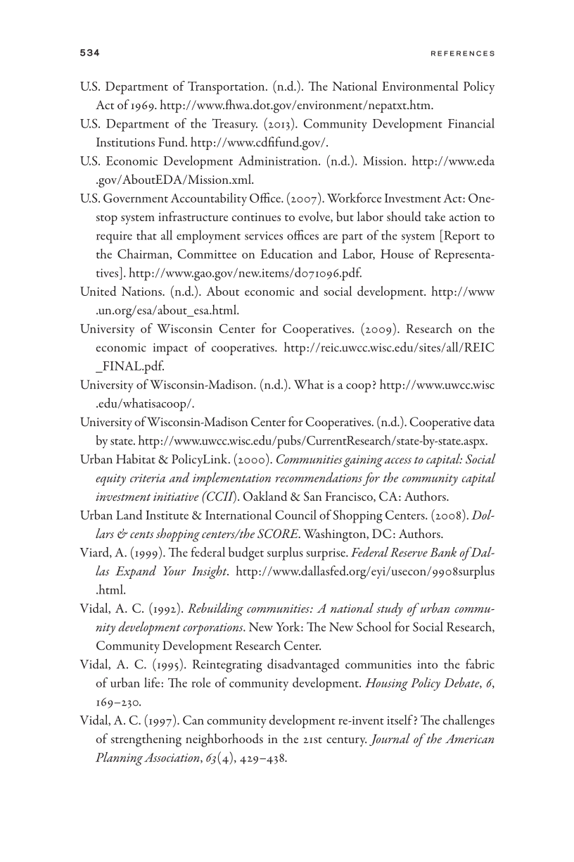 Community Economic Development in Social Work page 534