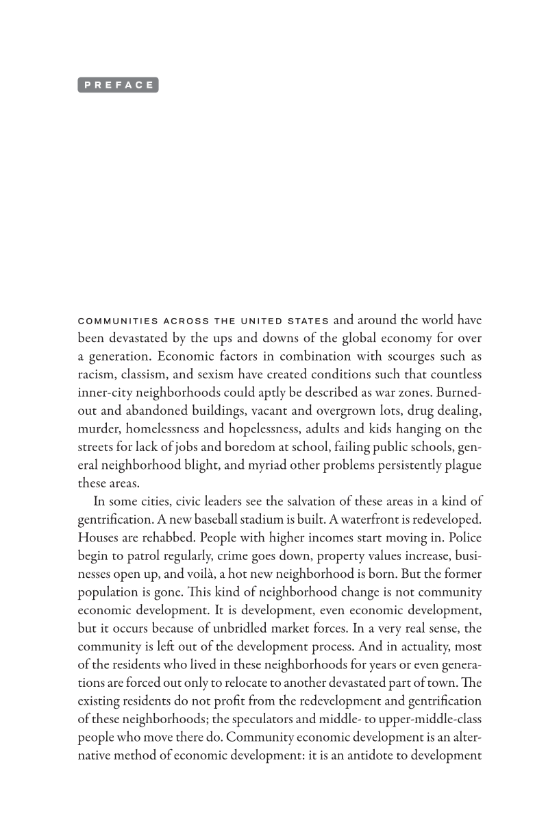 Community Economic Development in Social Work page vii