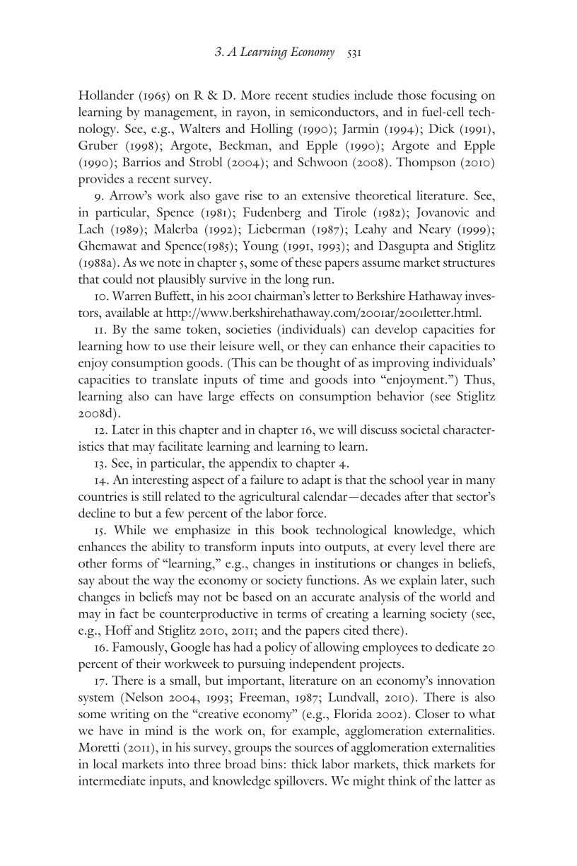 Creating a Learning Society: A New Approach to Growth, Development, and Social Progress page 531