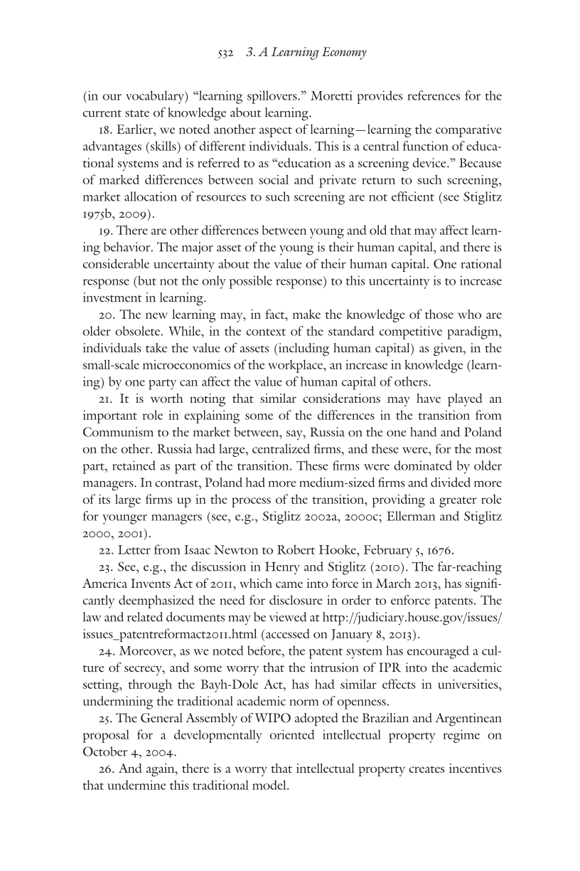 Creating a Learning Society: A New Approach to Growth, Development, and Social Progress page 532