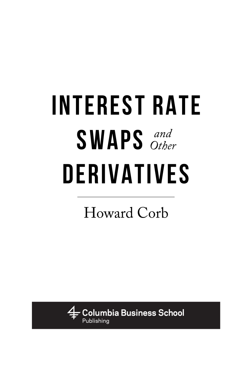 Interest Rate Swaps and Other Derivatives page iii