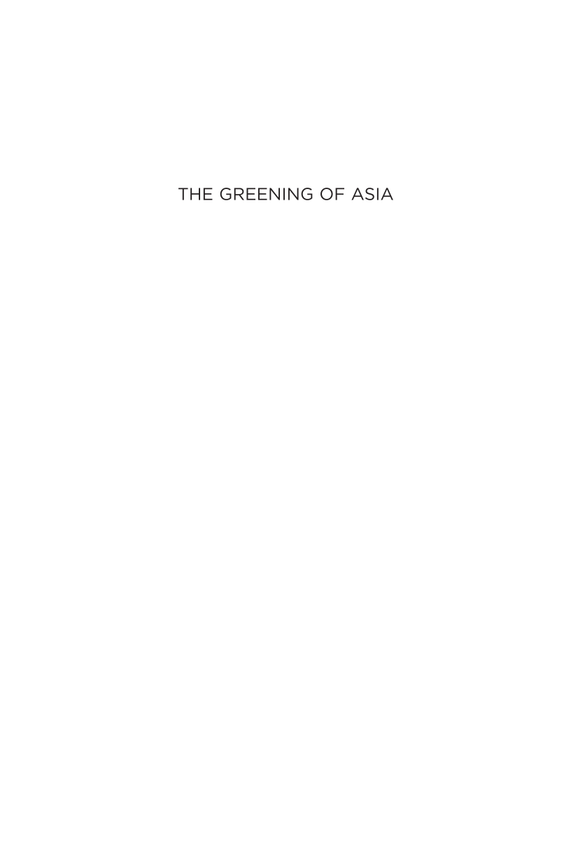 The Greening of Asia: The Business Case for Solving Asia's Environmental Emergency page xiii