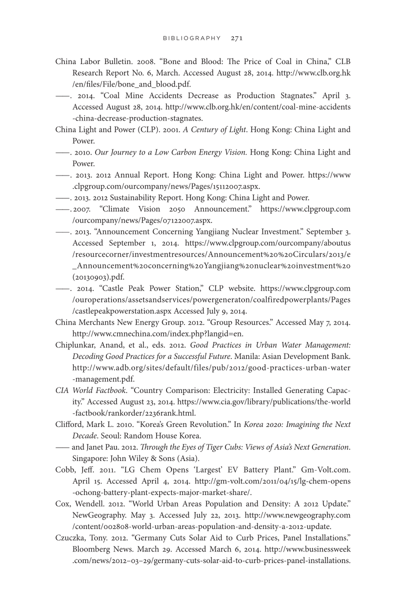 The Greening of Asia: The Business Case for Solving Asia's Environmental Emergency page 271