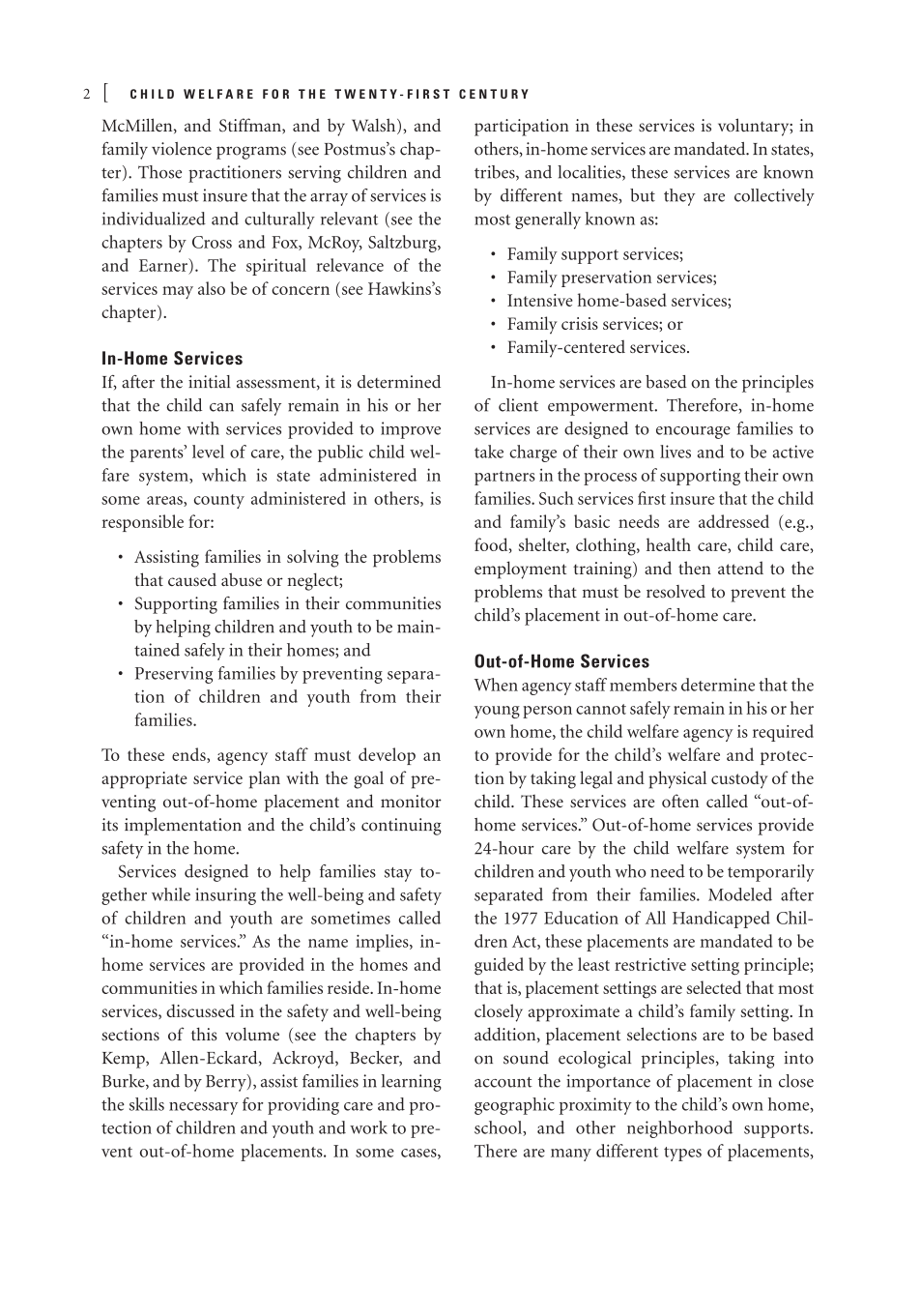 Child Welfare for the Twenty-first Century: A Handbook of Practices, Policies, and Programs page 2