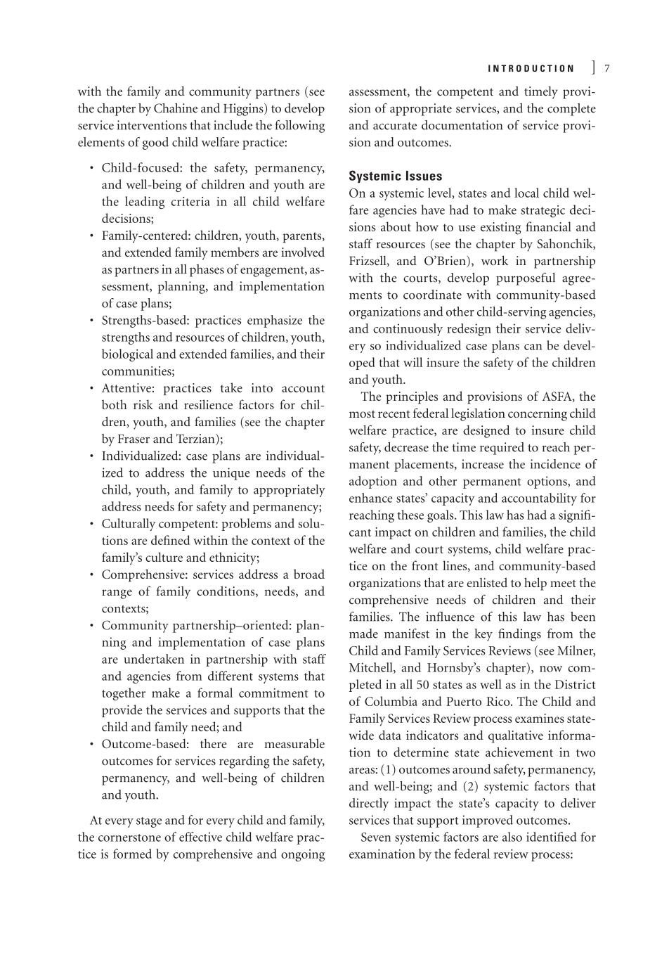 Child Welfare for the Twenty-first Century: A Handbook of Practices, Policies, and Programs page 7