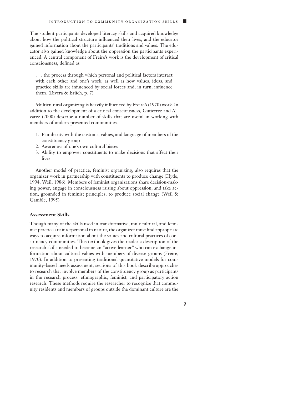 Analytical Skills for Community Organization Practice page 7