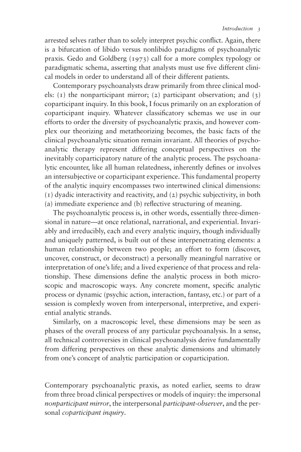 Coparticipant Psychoanalysis: Toward a New Theory of Clinical Inquiry page 3