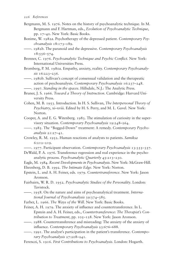 Coparticipant Psychoanalysis: Toward a New Theory of Clinical Inquiry page 226