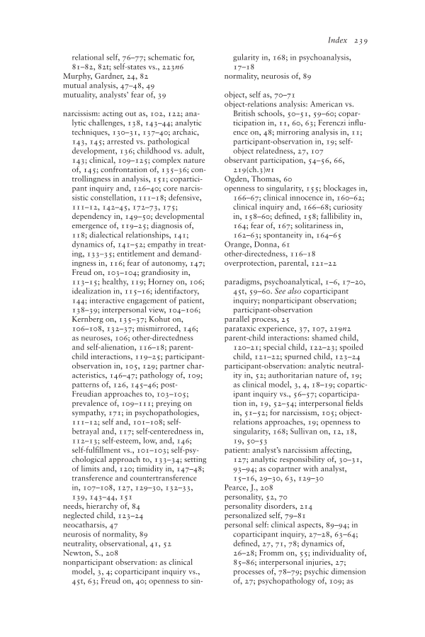 Coparticipant Psychoanalysis: Toward a New Theory of Clinical Inquiry page 239