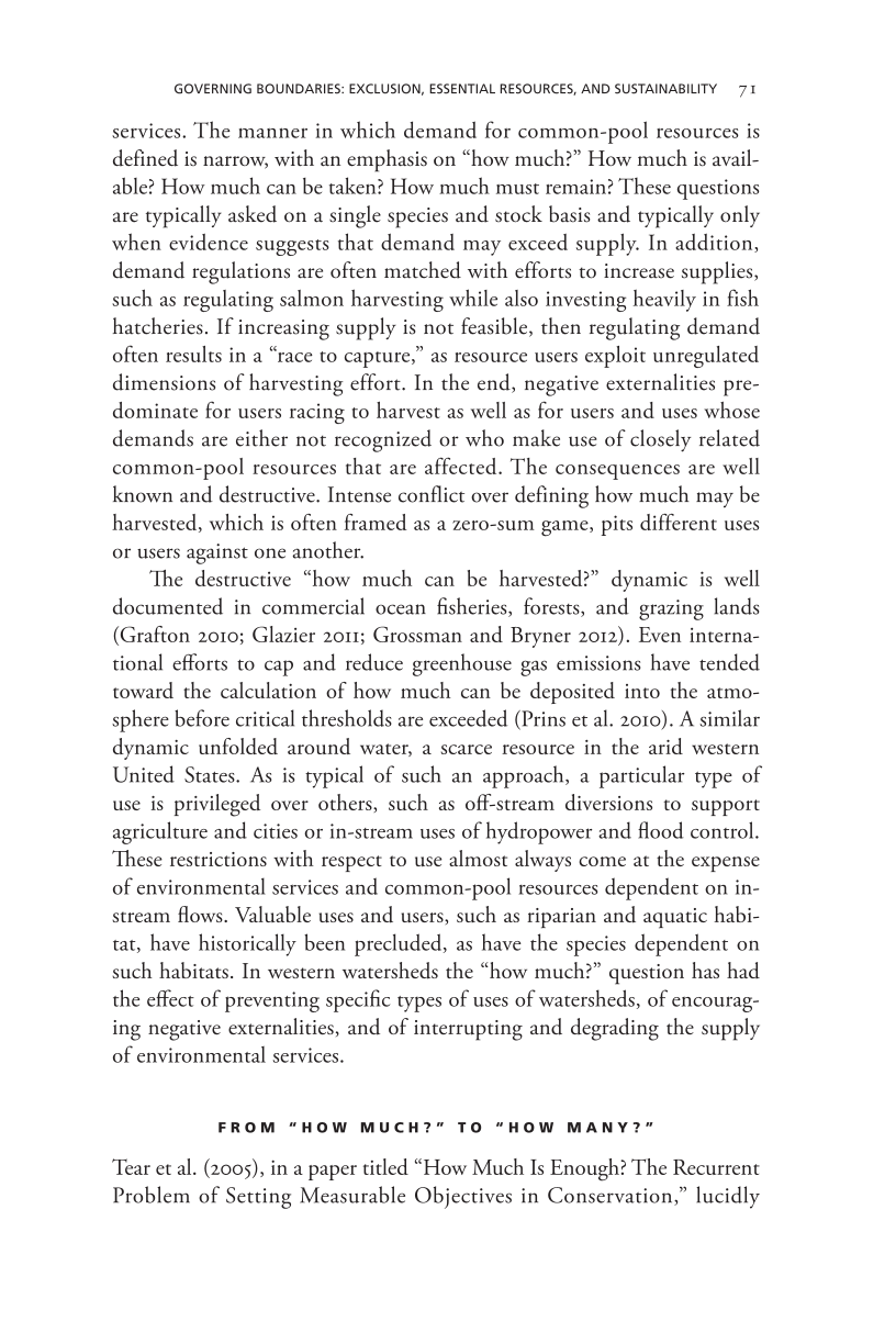 Governing Access to Essential Resources page 71
