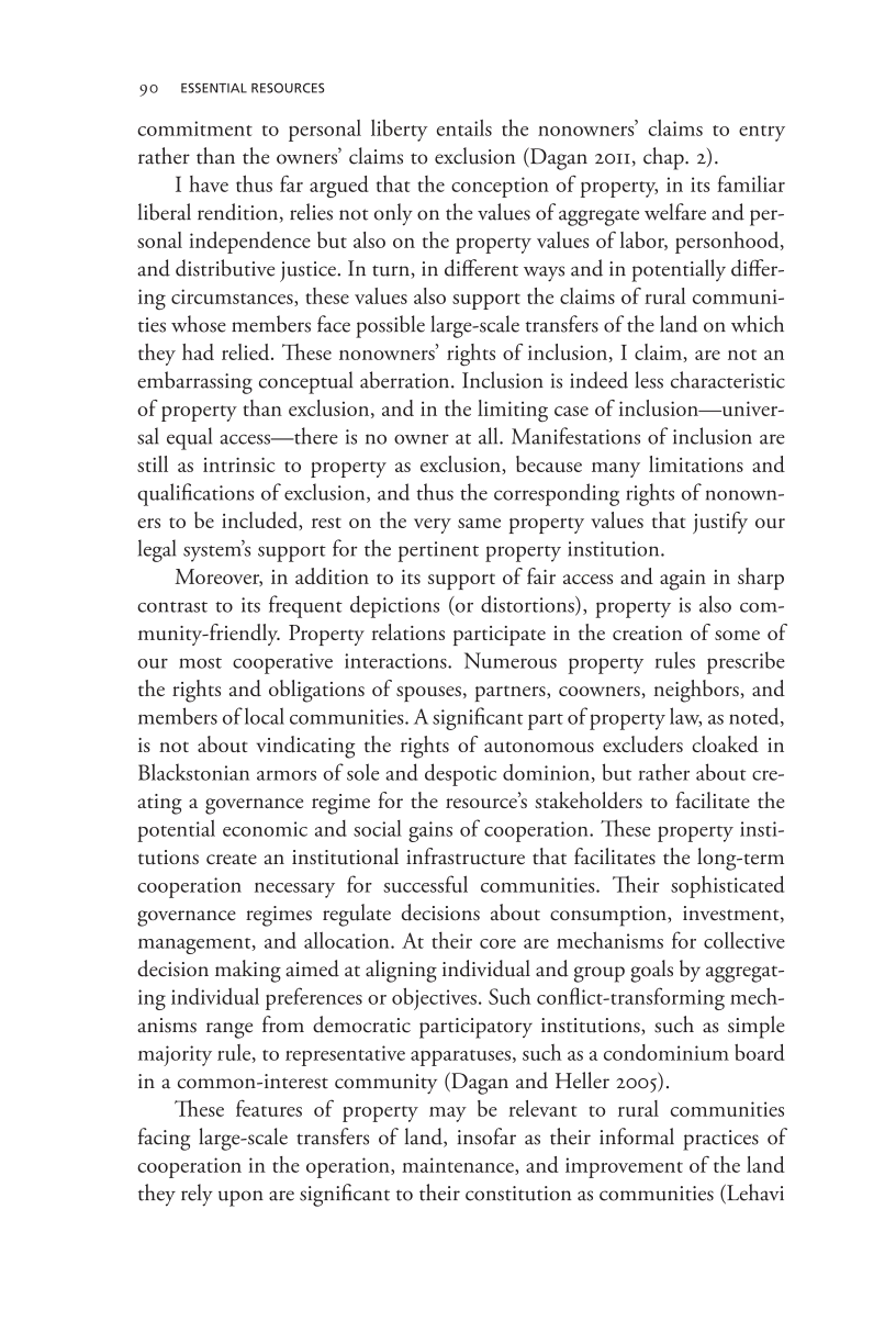 Governing Access to Essential Resources page 90