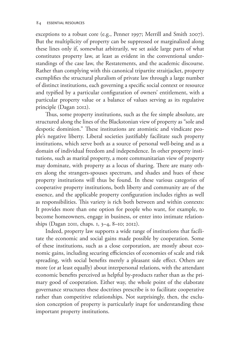Governing Access to Essential Resources page 84