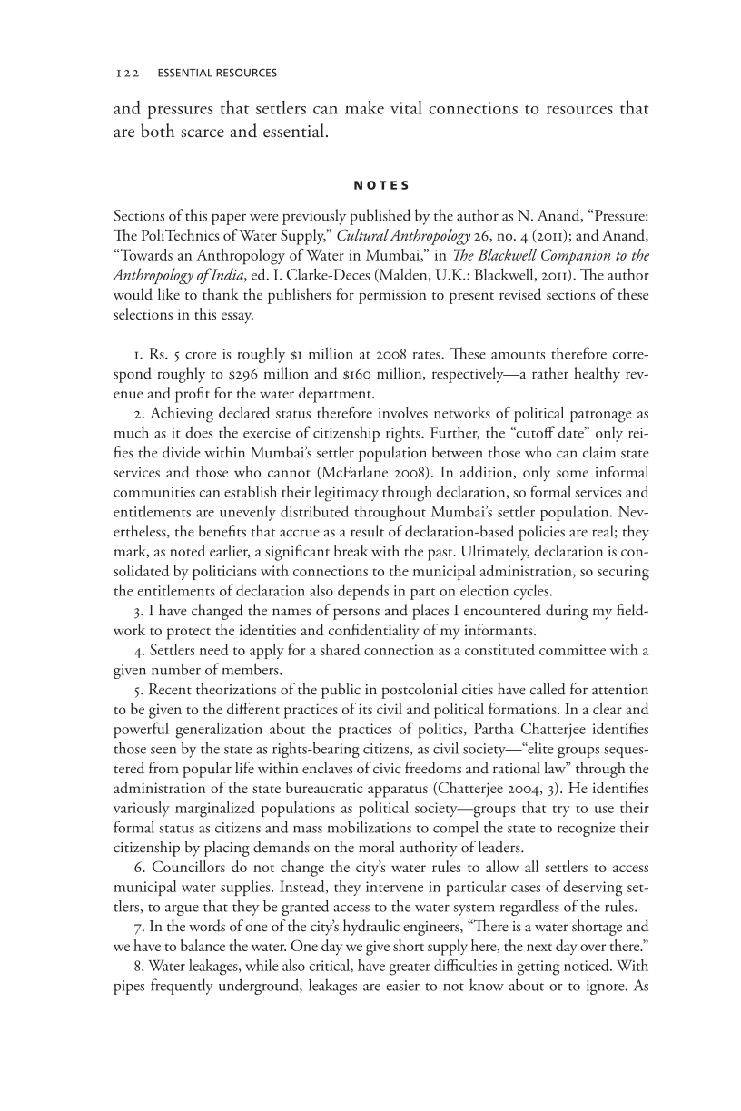 Governing Access to Essential Resources page 122