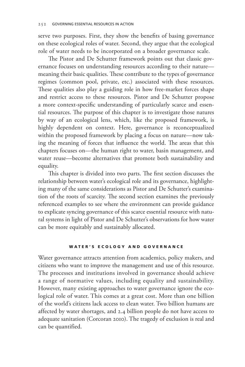 Governing Access to Essential Resources page 252