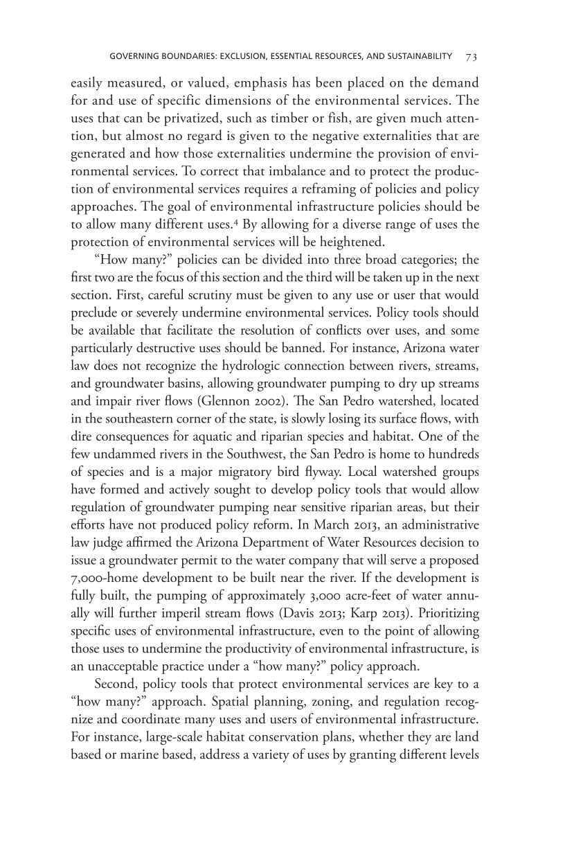 Governing Access to Essential Resources page 73