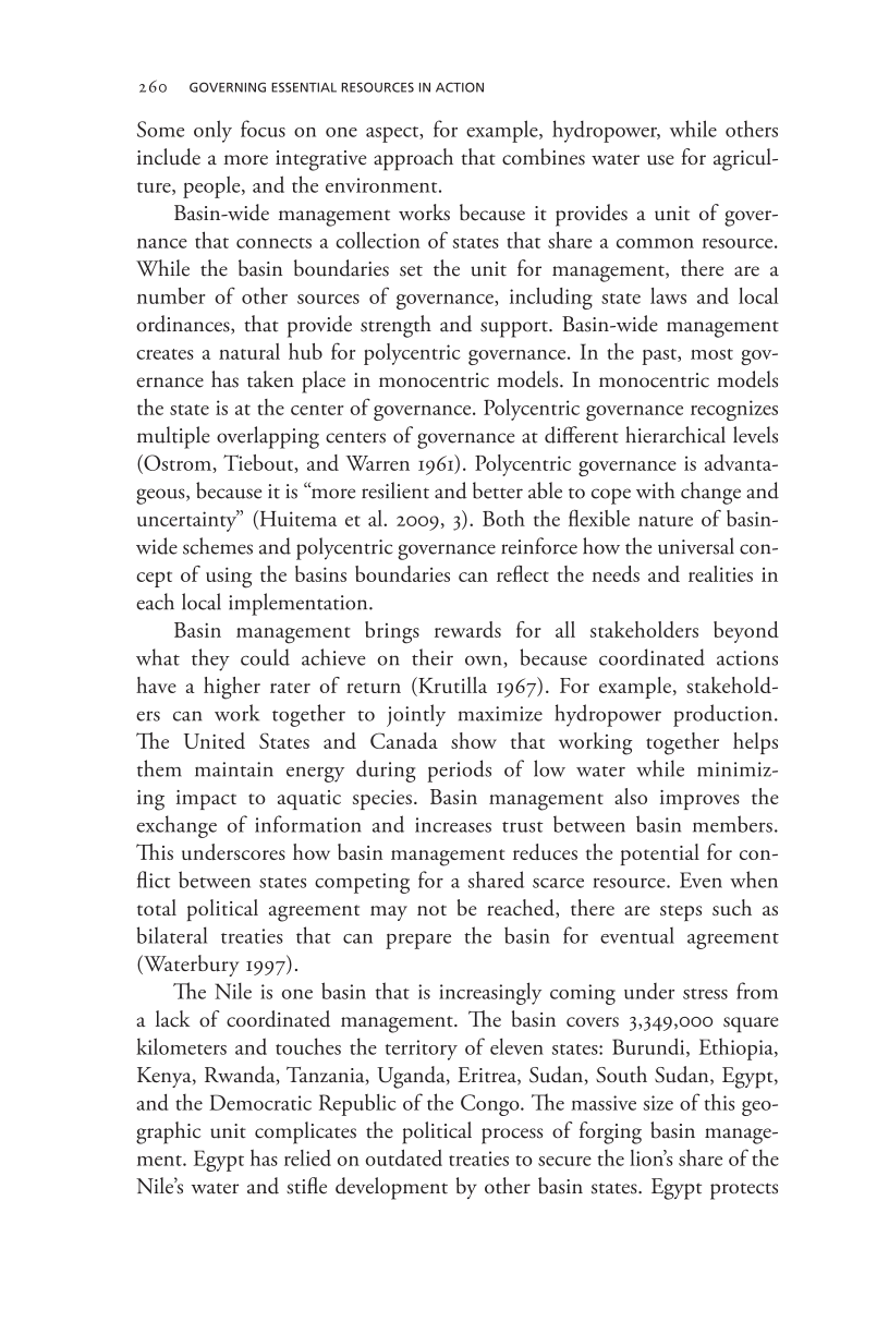 Governing Access to Essential Resources page 260