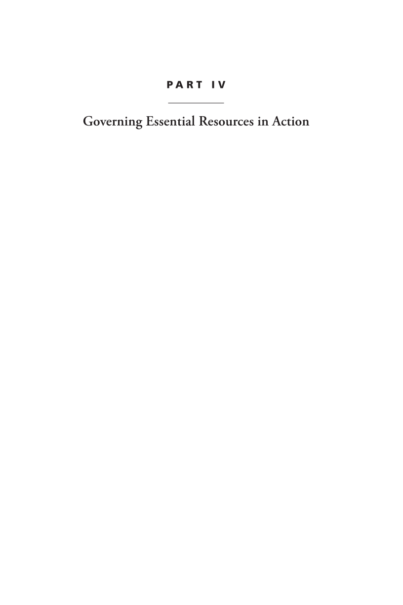Governing Access to Essential Resources page 235