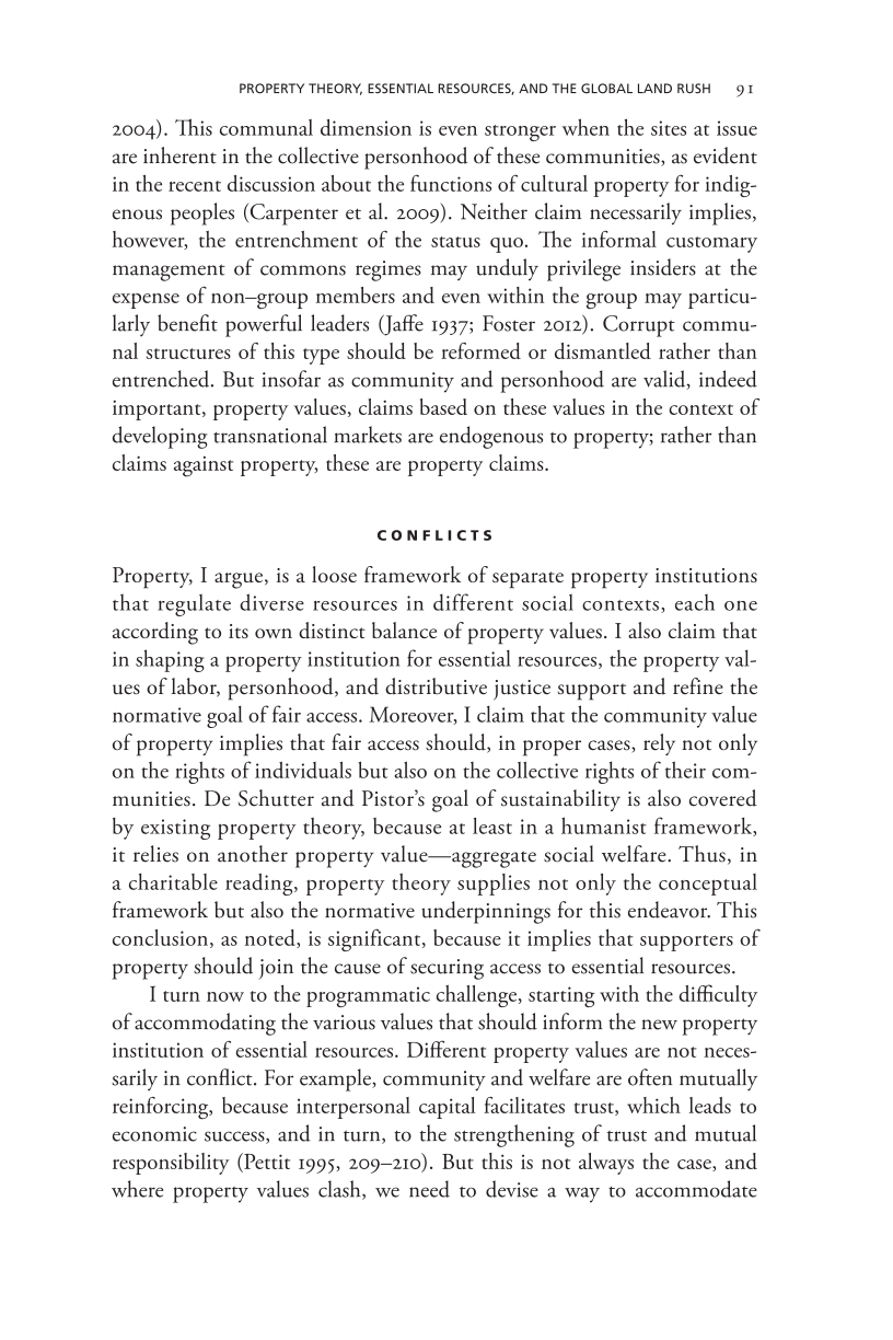 Governing Access to Essential Resources page 91