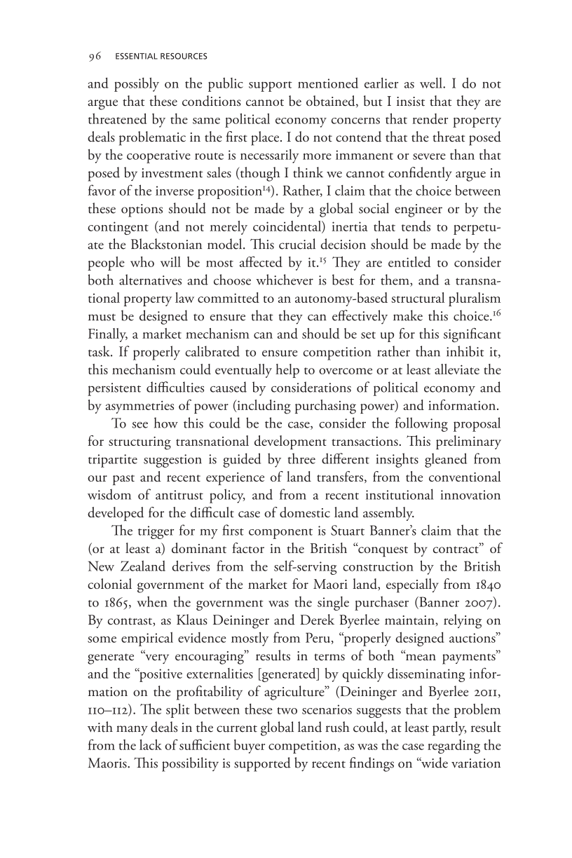 Governing Access to Essential Resources page 96