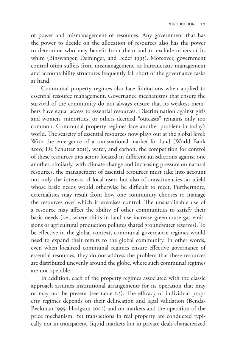 Governing Access to Essential Resources page 27