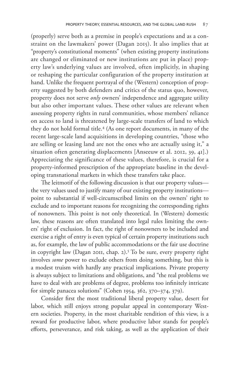 Governing Access to Essential Resources page 87