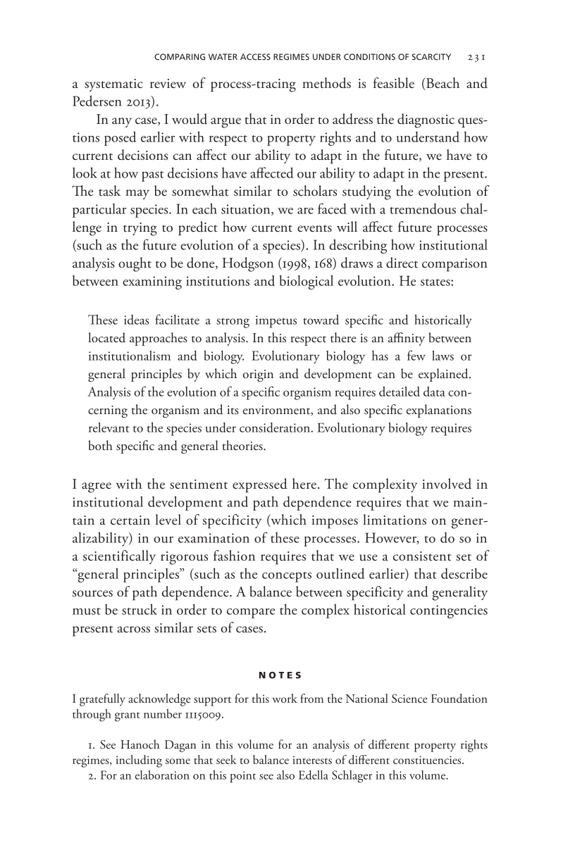 Governing Access to Essential Resources page 231