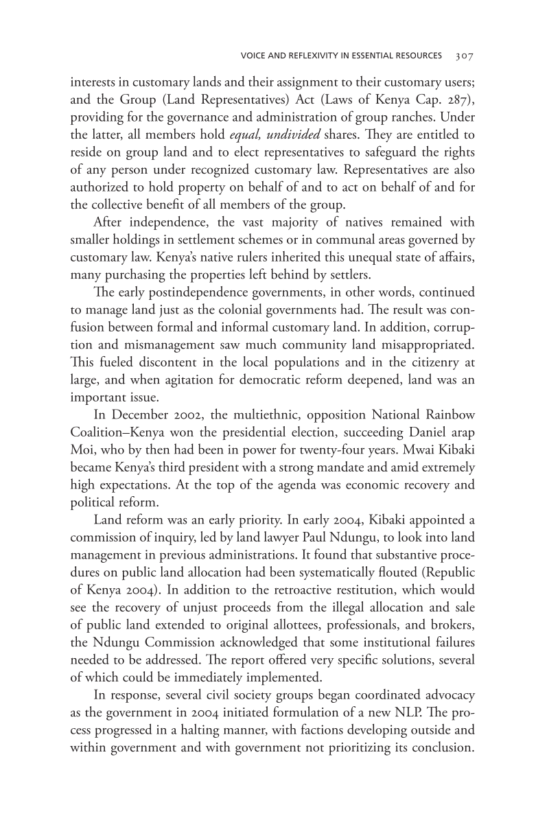 Governing Access to Essential Resources page 307