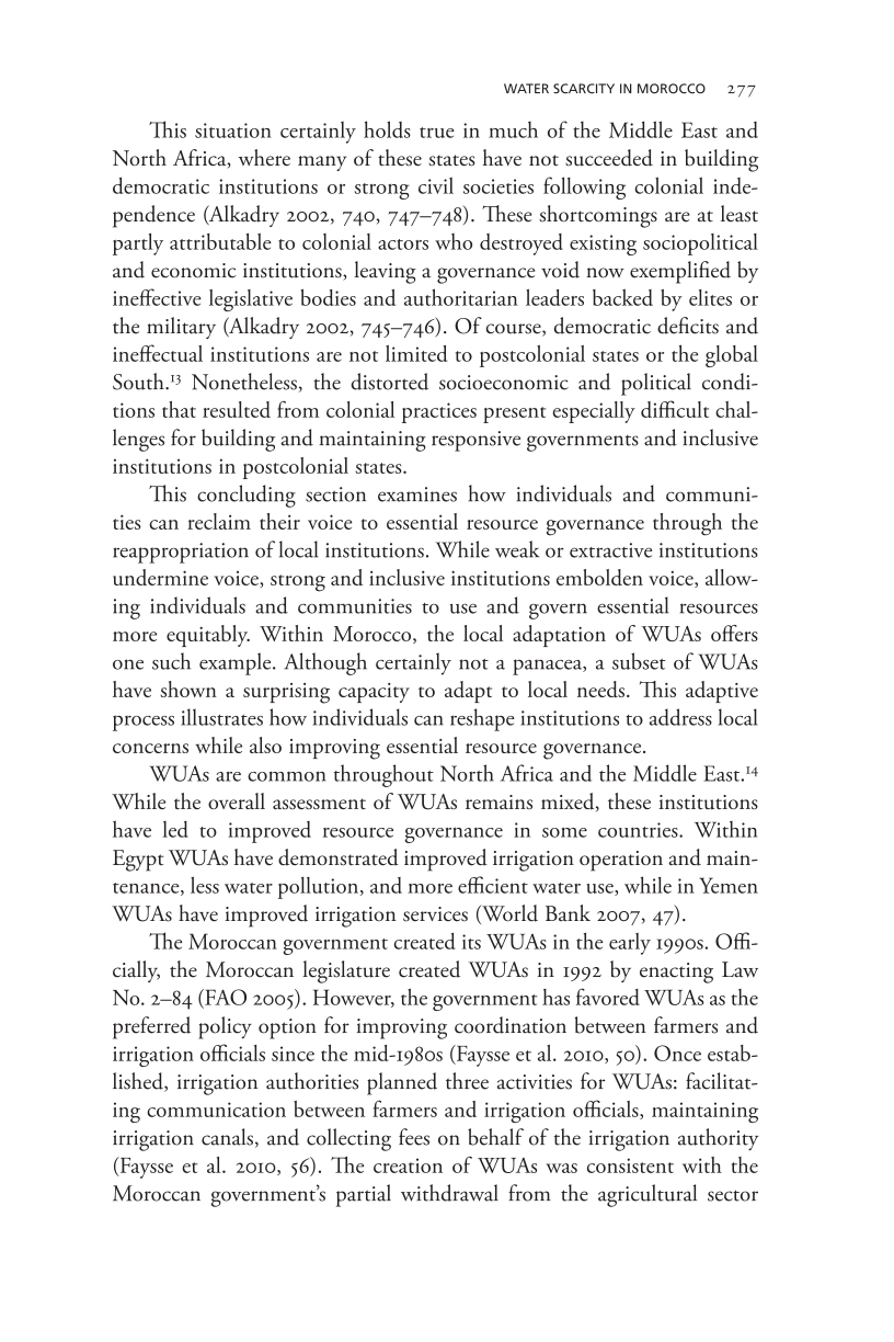 Governing Access to Essential Resources page 277