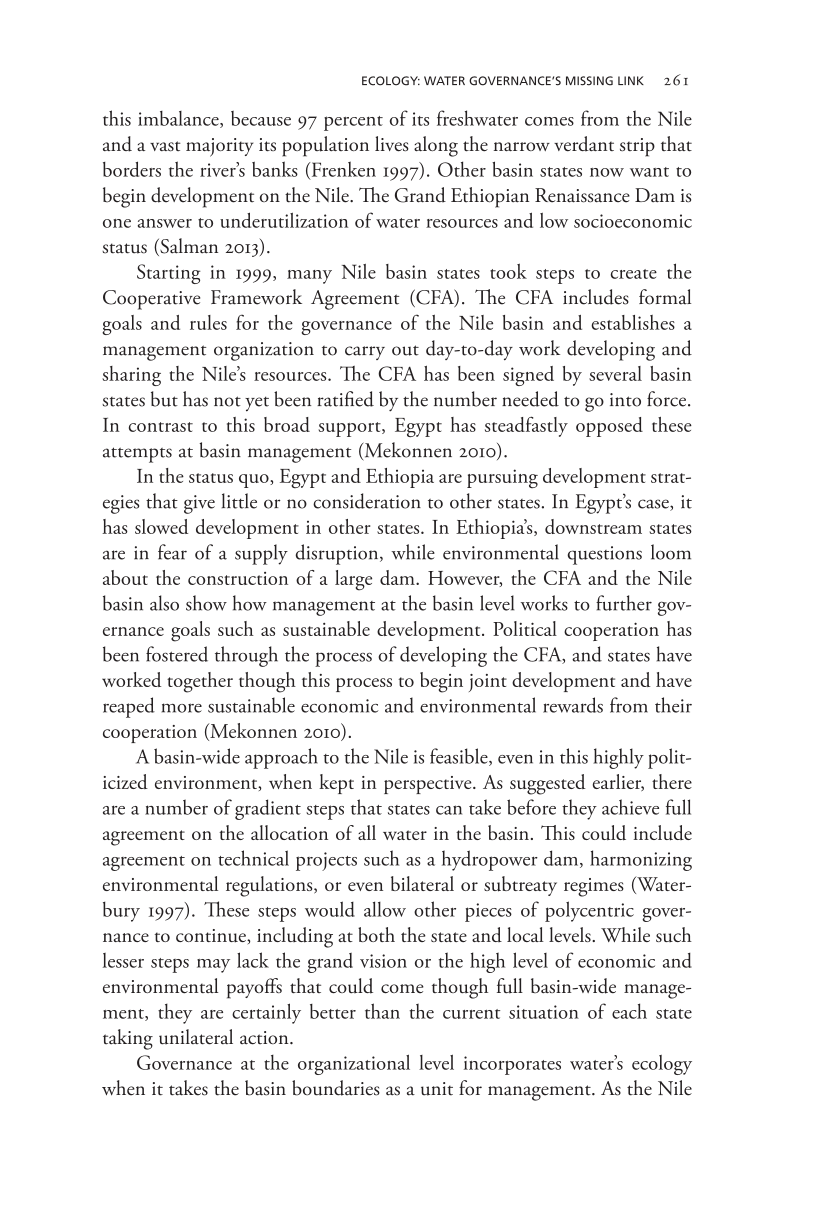 Governing Access to Essential Resources page 261