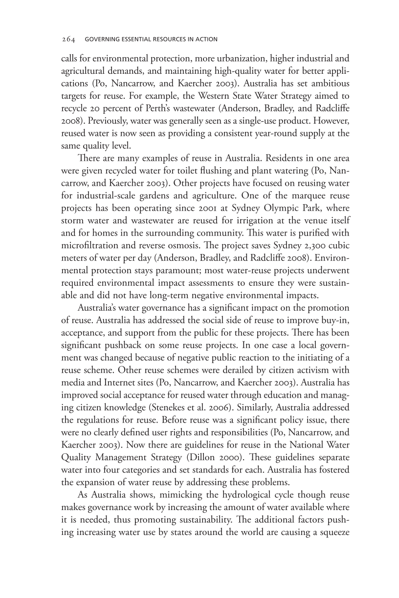 Governing Access to Essential Resources page 264