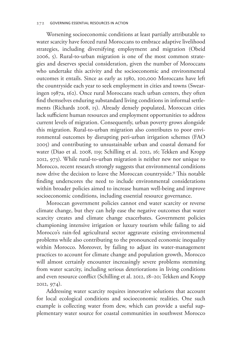 Governing Access to Essential Resources page 272
