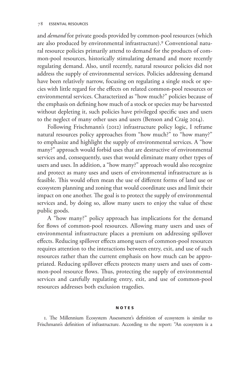 Governing Access to Essential Resources page 78