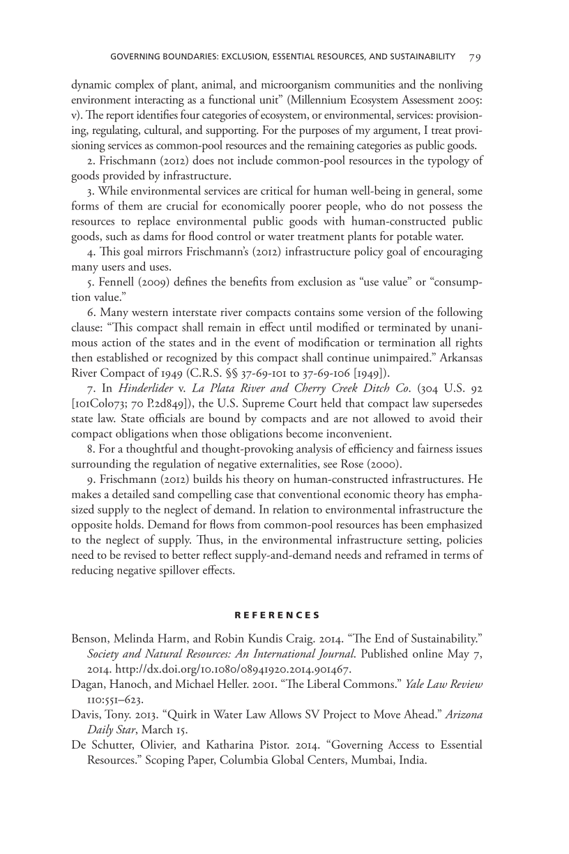 Governing Access to Essential Resources page 79