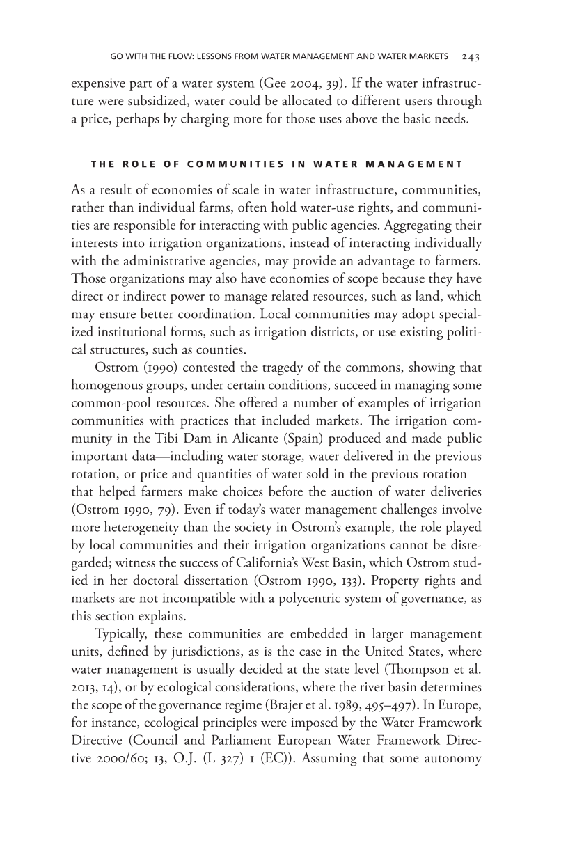 Governing Access to Essential Resources page 243