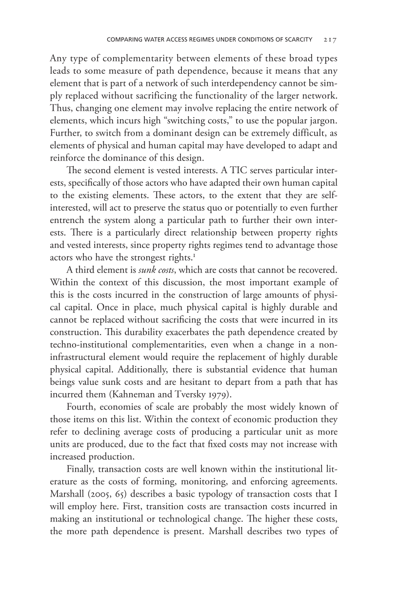 Governing Access to Essential Resources page 217