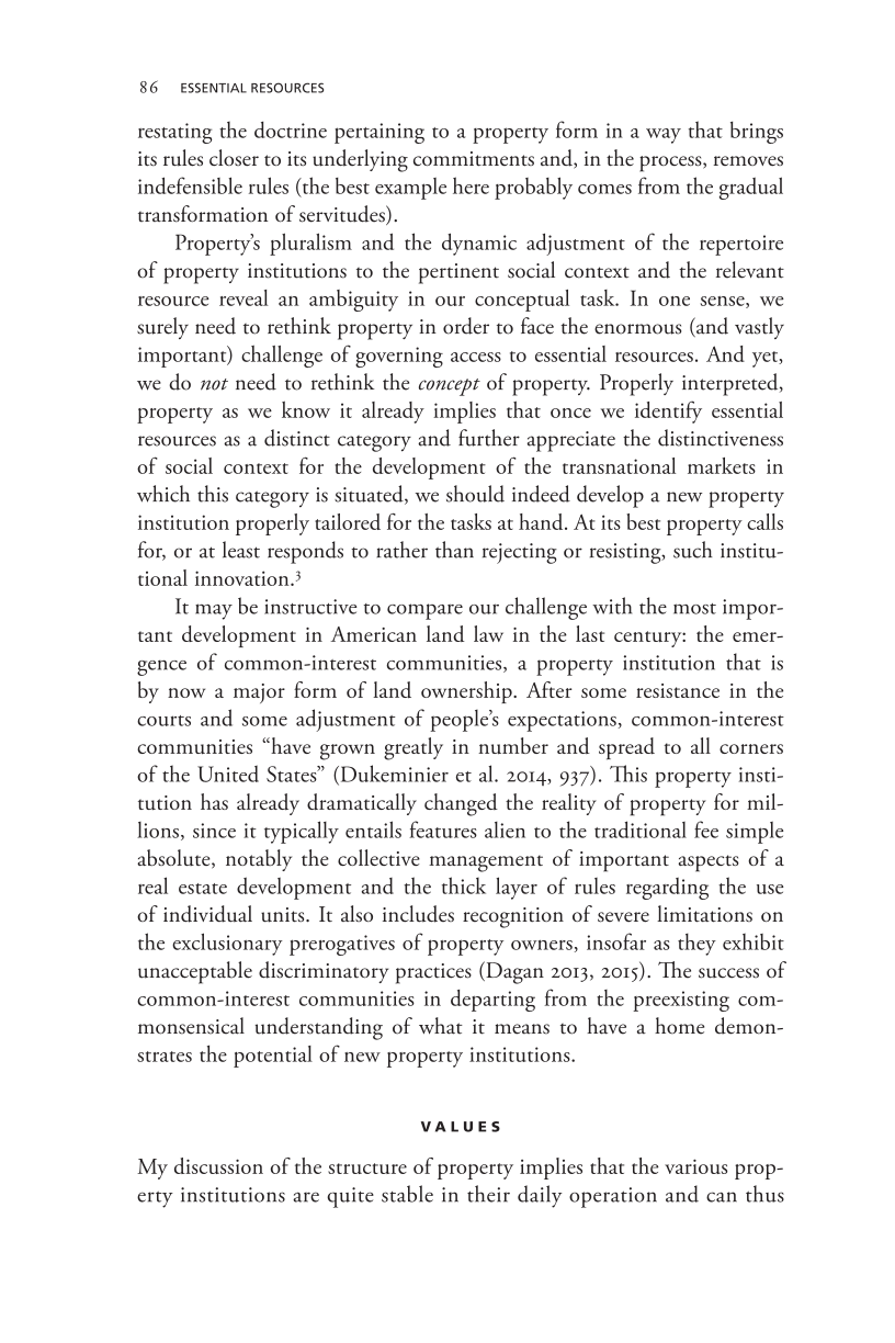 Governing Access to Essential Resources page 86