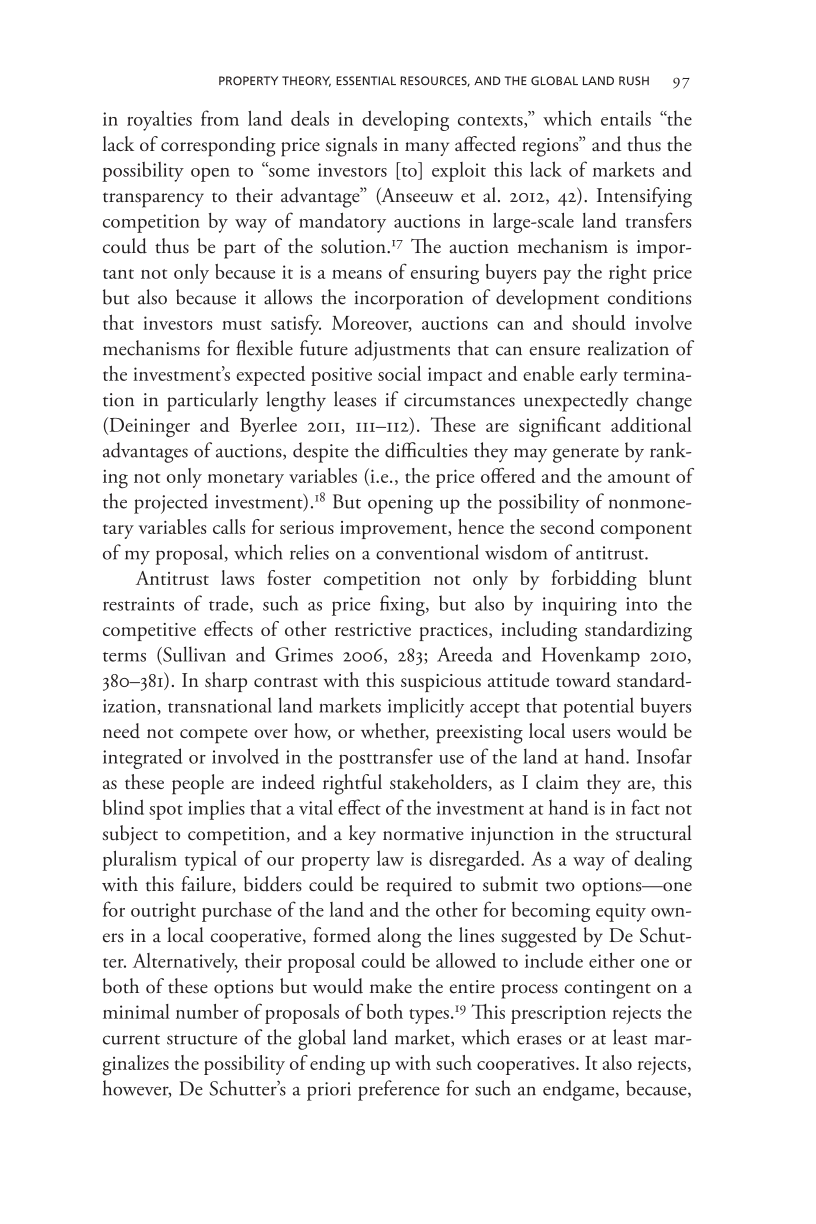 Governing Access to Essential Resources page 97